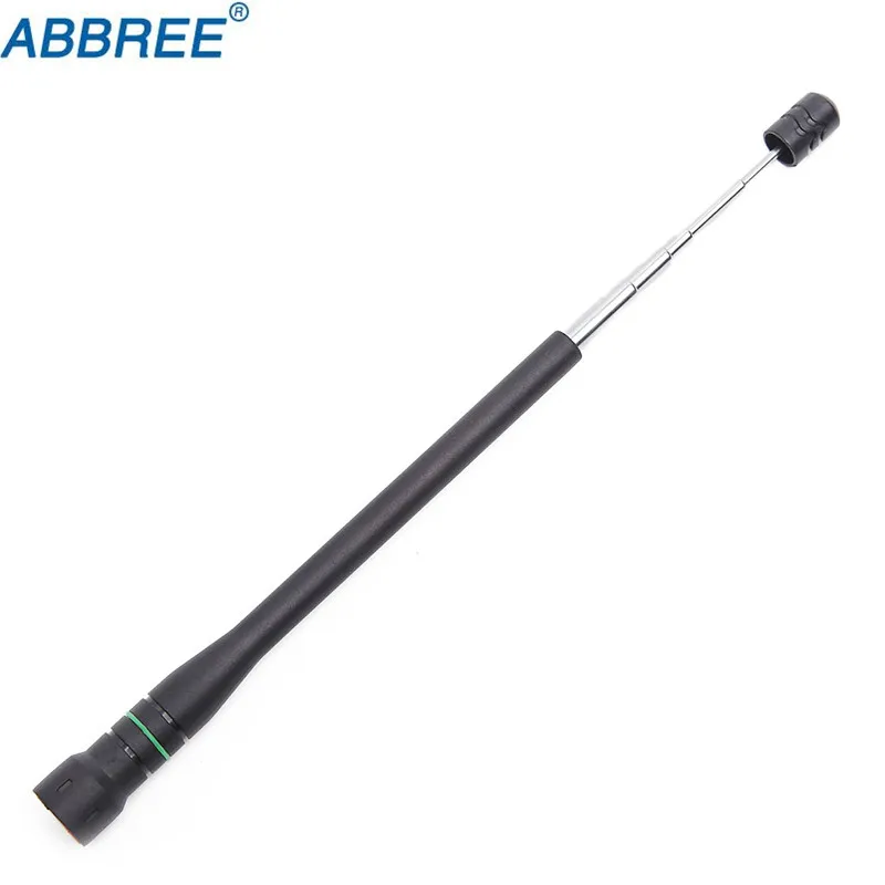 ABBREE телефон телескопическая двухдиапазонная антенна SMA Male VHF UHF Для рации