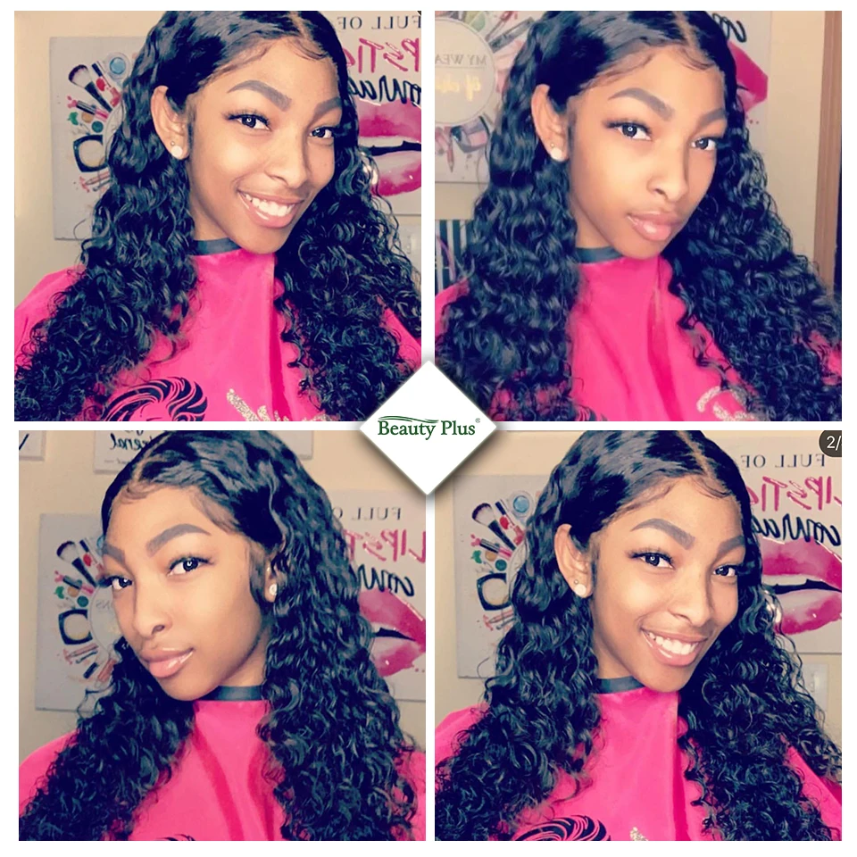 Brazilian Deep Wave Bundles With Closure Beauty Plus Remy Human Hair Tight Curly Can Be Dyed Deep Wave 3 Bundles With Closure