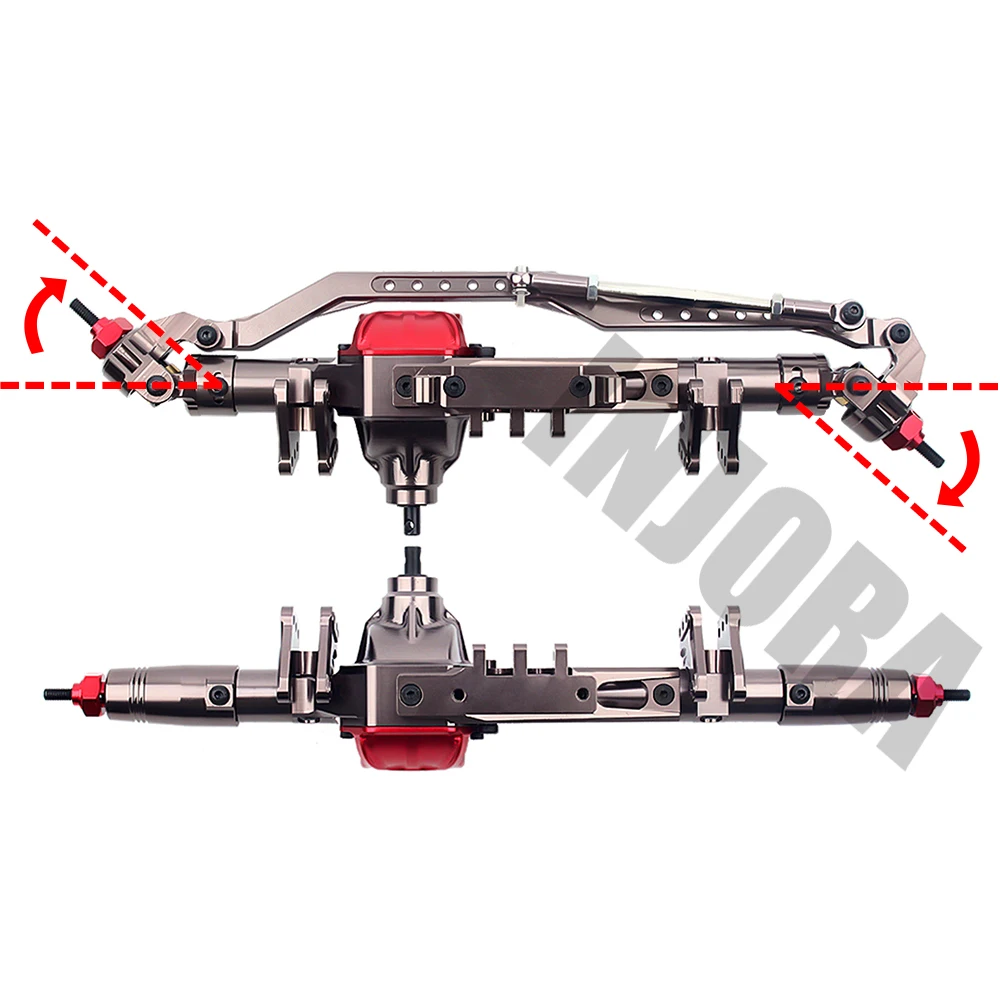 INJORA полностью металлический Радиоуправляемый автомобиль передний задний мост для 1:10 Радиоуправляемый Рок Гусеничный осевой Рейф 90018 90020 90045 RR10 90048 90053