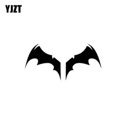 YJZT 11,3*5,5 см маленький милый Хэллоуин злой крылья силуэт наклейка крутой дизайн автомобиля стикер черный/серебристый покрытие тела C20-1439