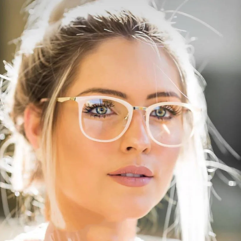 YDO New Optical Glasses Frame Women Round Glasses Frames Female Prescription Vintage Acetate Ultralight Clear Reading Glasses