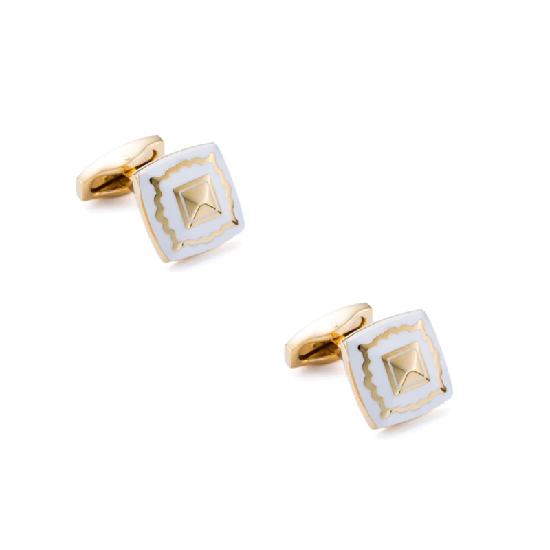 

VAGULA White Enamel Cufflinks High Quality Lawyer Gift Cuffs Gemelos Classic Trendy Men Jewelry Shirt Cuff links