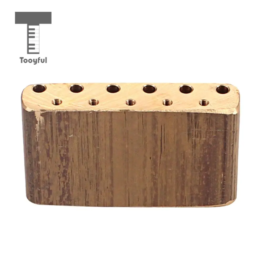 Tooyful Finest Brass Tremolo Block Sustain Bridge for Strat Electric Guitar Replacement Parts