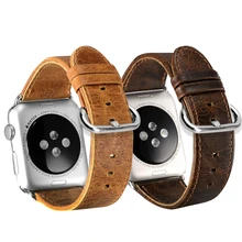 OOTDTY роскошный кожаный ремешок Ремешок Браслет, ремешок для наручных часов Apple Watch iWatch 38, 42 мм, версия