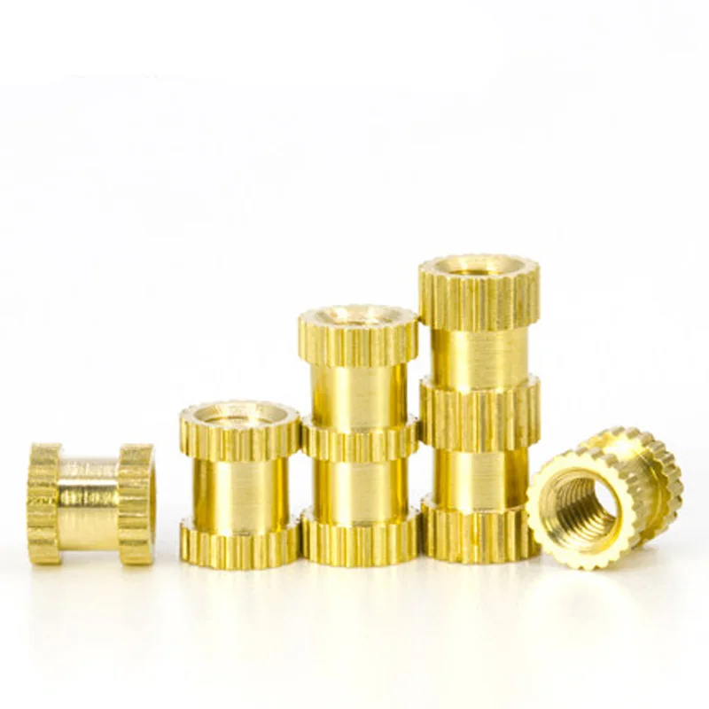 

30Pcs M1.4 M1.7 Copper flower mother Insert Inject brass Embed part Through hole Sleeve Knurled Nut 1.5mm-4mm OD 1.7mm-2.5mm H