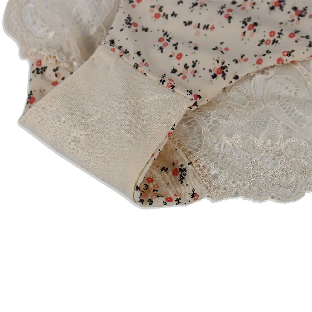 Printed Lace Transparent Seamless Panties - Sexy Briefs for Women - Plus Size Underwear for Lingerie Intimates image 5