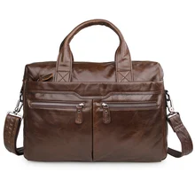 Cowhide Men Briefcase Genuine Leather Business Handbag Multifunctional Fashion Men Bag Fit For 15 Inch Laptop PR057122A