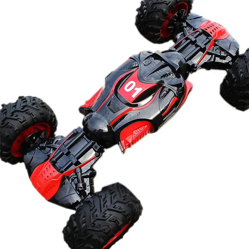Один ключ трансформация трюк RC автомобиль двусторонний флип 4WD 1:12 RC внедорожник oyuncak игрушки для взрослых антистресс 30 - Цвет: Red