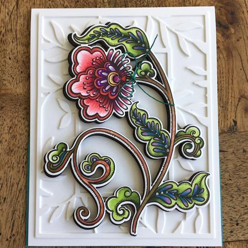 

Hello Classical Flower Transparent Clear Silicone Stamp Set for DIY Scrapbooking/Photo Album Cards Making Decorative Clear Stamp