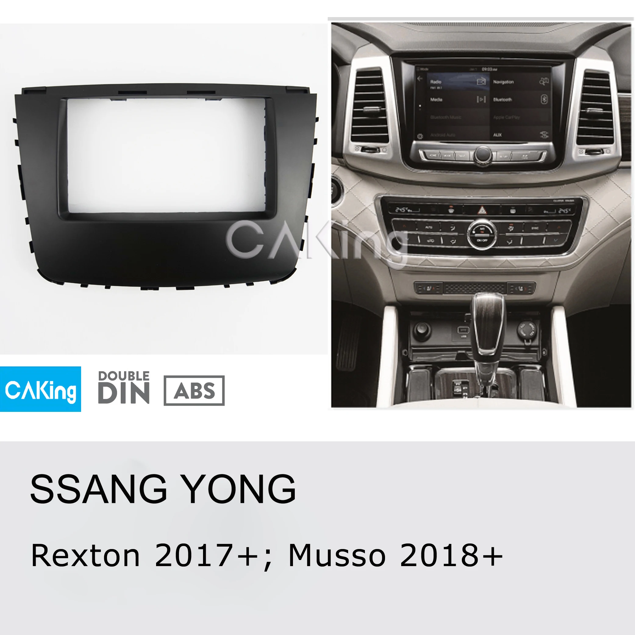 Автомобильная Радио панель для SSANGYONG Rexton+; Musso+ Dash комплект установка приборная пластина консоль адаптер ободок крышки уравновешивания