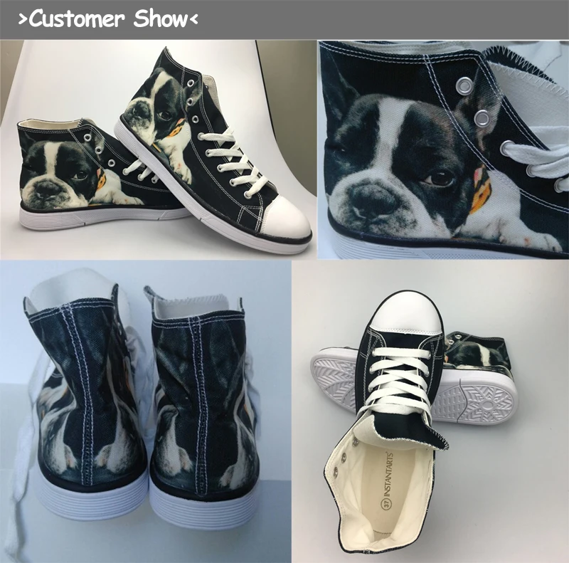 INSTANTSARTS модные весенние вулканизированные туфли мужские классные 3D Животные Печатные Высокие кеды на шнуровке мужские тапочки плоские туфли
