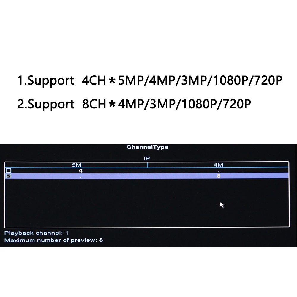 8CH 4MP Система охранного видеонаблюдения POE NVR 8CH* 4MP 4CH* 5MP DVR Kit XMEYE P2P ONVIF сетевой видеорегистратор безопасности для 4MP 5MP IP камеры наблюдения