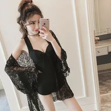 Женский черный цельный накидка Пляжная Сексуальный летний купальник купальный костюм мягкий высокий набор бикини