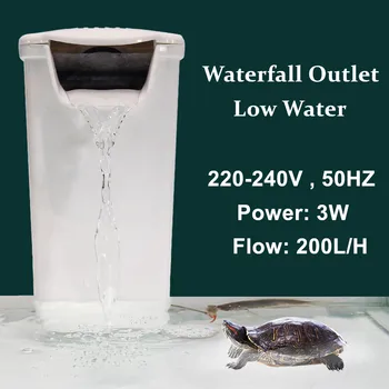 

3w 200l/h White Aquarium Low Water Filter Silent Waterfall Aquarium Hang On Filter Water Circulation For Turtle Fish Tank