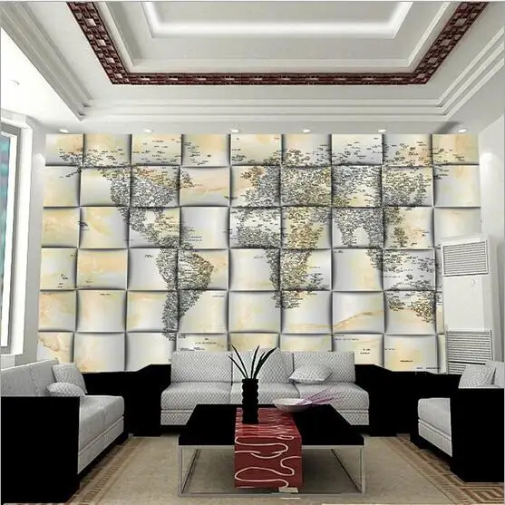 2015 1 sq.m.Custom 3D Non woven PVC Photo IKEA WallPaper Fresco World