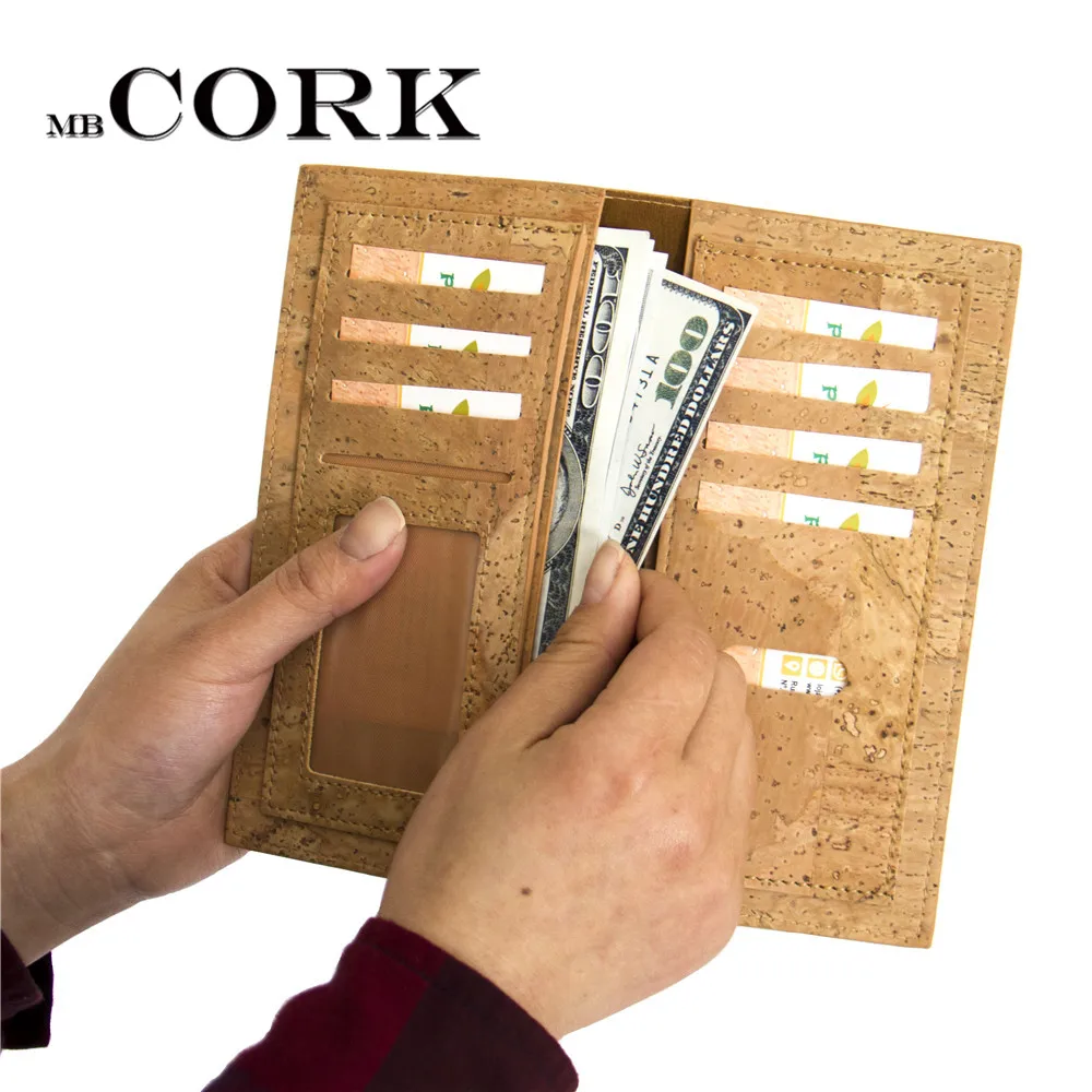 

Natural cork wallet women vegan wallet card holder Cork-leather, money clips shandmade from Portugal Bag-258