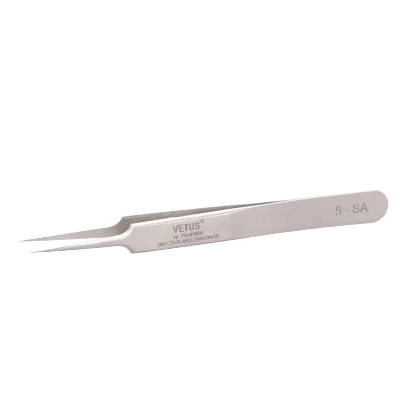 VETUS 6A-SA Eyelash Tweezers Stainless Steel Anti-static 3D/6D Volume Eyelash Extension Best Quality Fan Tweezer 4