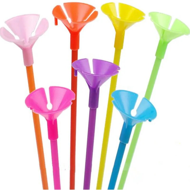 20 pieces Latex Ballon Stick Balloon Accessories 44cm Plastic Inflatable Toy Holder Sticks Cup Wedding Decoration Party Supplies 1