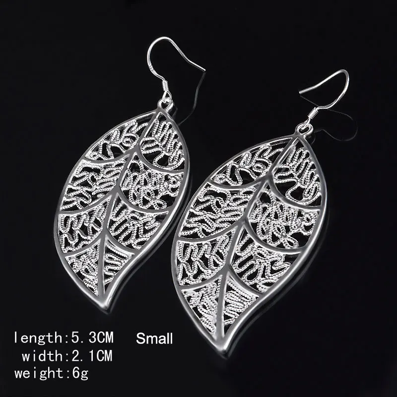 Женские Висячие Серьги серебряного цвета с листьями и листьями|dangle long earrings|long drop