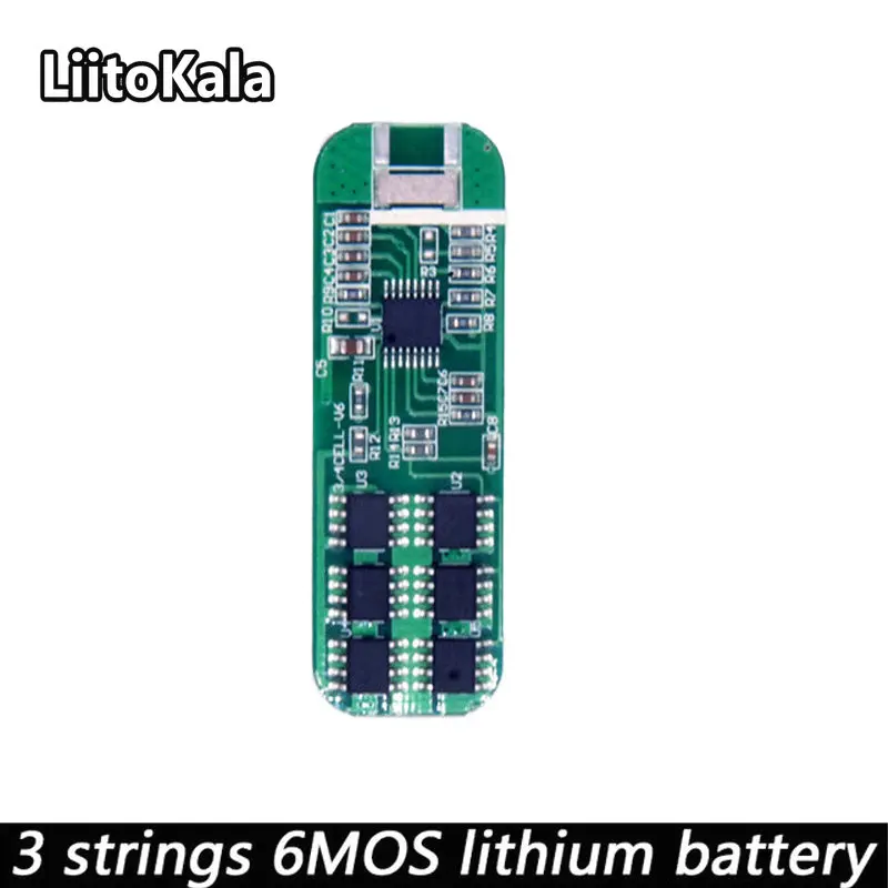 

Liitokala 12 V 6MOS 3 lithium battery protection board 10.8 S 11.1 V 12.6 V 18650 lithium battery voltage protection circuit boa
