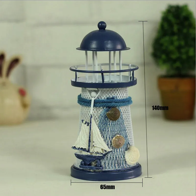Candle Holder Vintage Mediterranean-Style Iron Tower