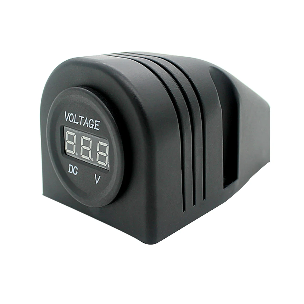 

12-24V Car Motorcycle RV Accessories Red LED Digital Display DC Voltmeter Voltage RV Meter with Socket