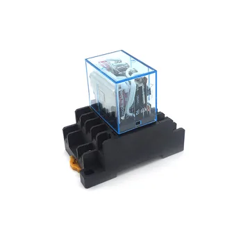 

1pcs LY4NJ HH64P AC220V 14PIN 10A Power Relay Coil 4PDT With PTF14A Socket Base