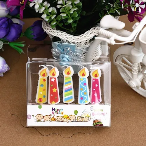 Детский день рождения мультфильм моды мило личности безвкусно Творческий Подарочная свеча на день рождения свеча для торта - Цвет: 1