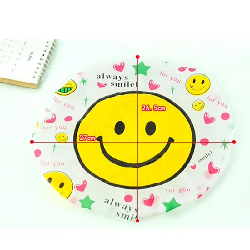 Elastic Waterproof Hats Women Ladies Clear Bath Spa Caps Comfortable Cartoon Shower Caps Bathing Bathroom Products