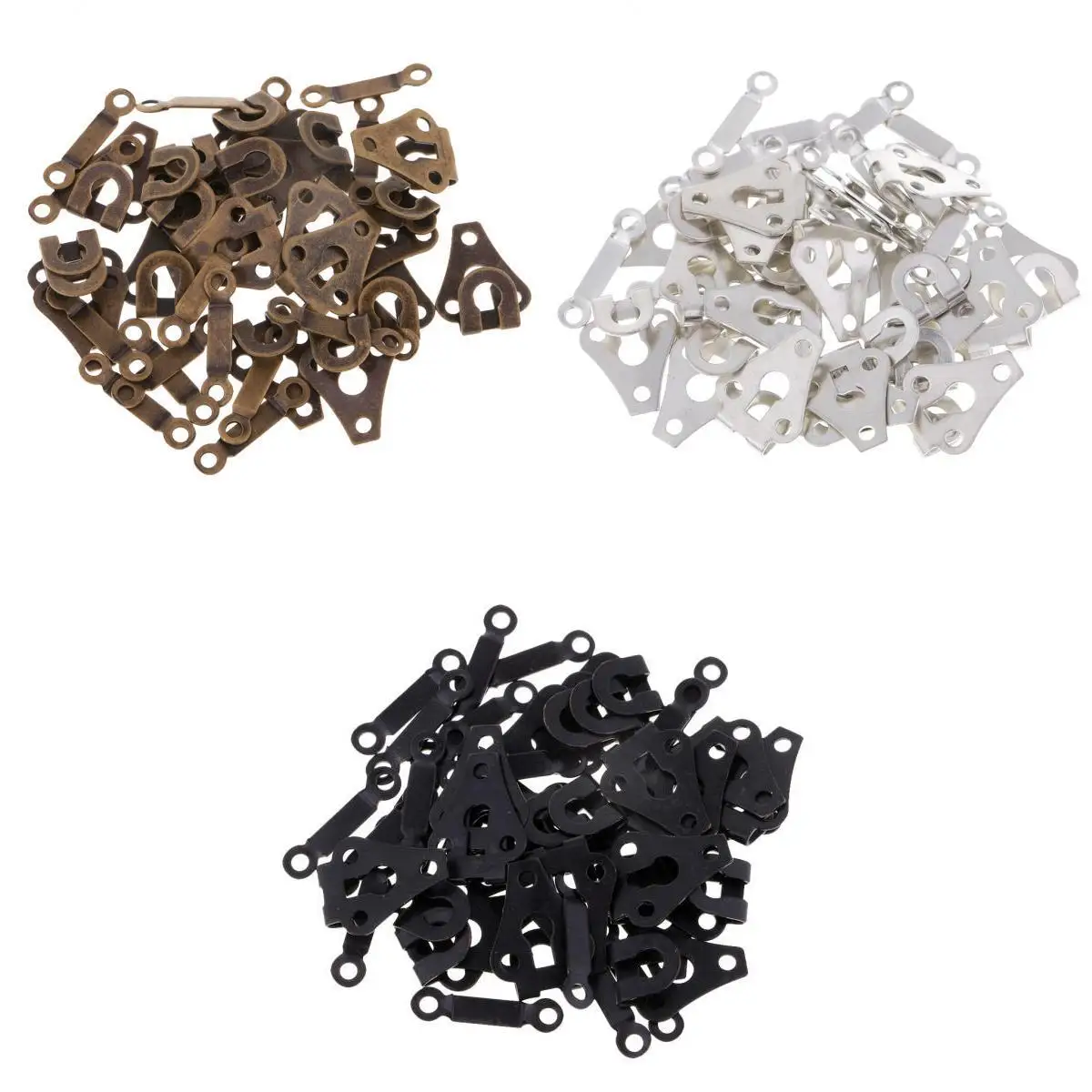 60 Sets Metal Hooks and Eyes for Pants Dresses Sweaters Clothing Accessories Fasteners Eye Closures Extension Buckle for Sewing