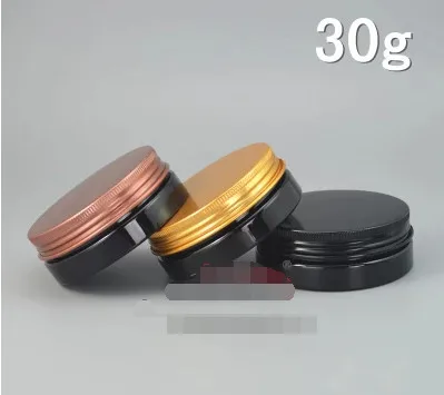 2017 New 200pcs 30G Black / bright gold copper aluminum cover cream jar 30ml mask bottle PET packaging | Красота и здоровье