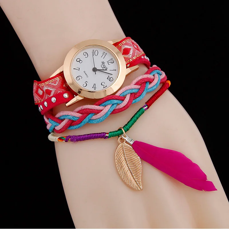 

Fashion leaves, pendants, knitted twisted quartz watches, angel wings, lady Bracelet watches