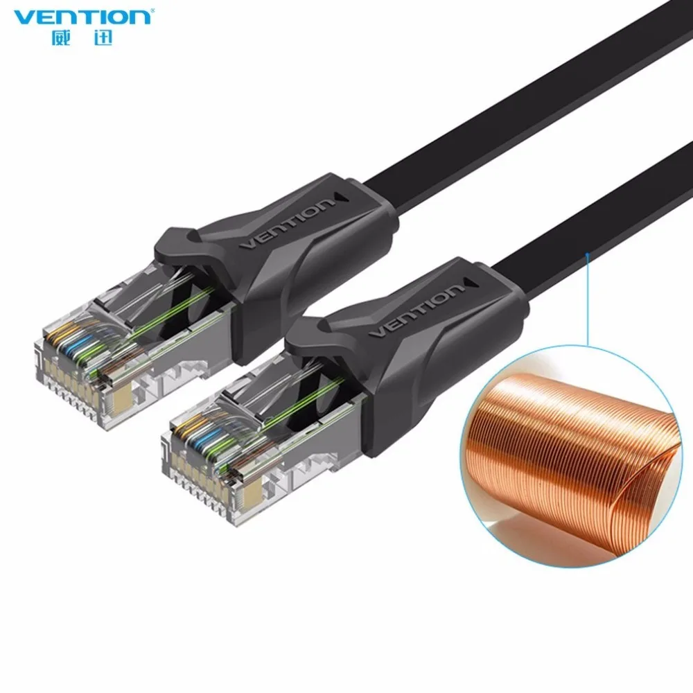 Vention High Speed UTP Cat6 Flat Gigabit Network Cable 1000Mbps RJ45 Ethernet Cable Patch LAN Cord For XBox Computer Router vention usb 3 0 m gigabit ethernet rj45 f сетевой адаптер