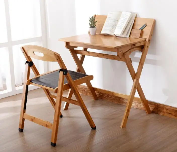 90*74*71 см складной стол для учёбы бамбука письменный стол современный студент обучения стол с стул