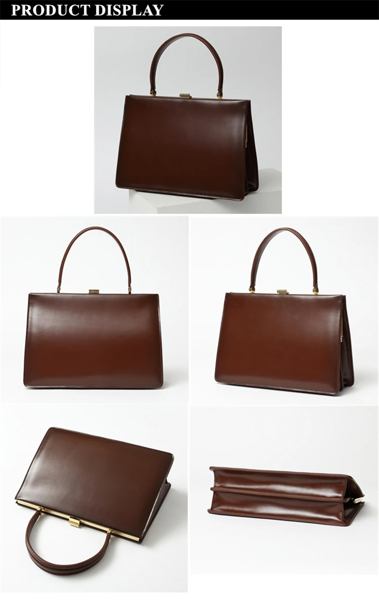 Burminsa, винтажная застежка, женские сумки из натуральной кожи, средняя металлическая рамка, дизайн, высокое качество, женские сумки-тоут, упаковка в коробке