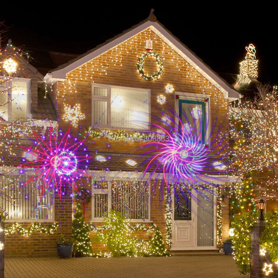 ESHINY открытый WF RGB лазерный 36 узоров проектор праздничный дом семейные вечерние елка DJ Бар настенный пейзаж садовый светильник N6T85
