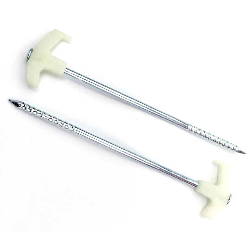 

2Pcs 25cm Camping Tent Luminous Nails Portable Outdoor Traveling Wind Rope Awning Peg