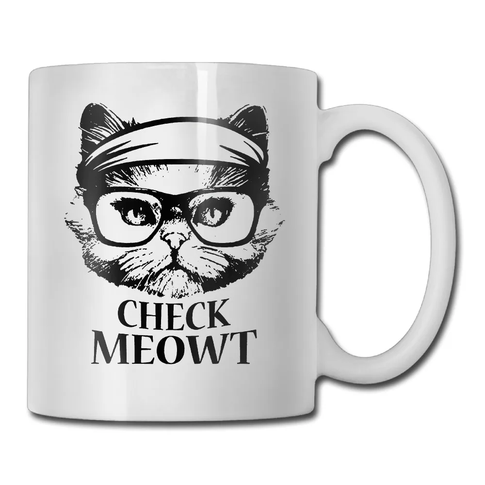 Check Meowt with Glasses coffee mug japanese women tazas ceramic