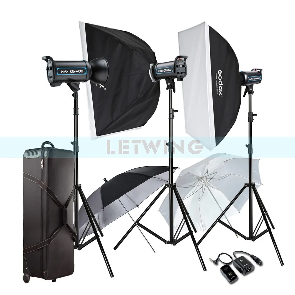 Godox 3X400 W Kit d'éclairage de photographie de lumière Flash de