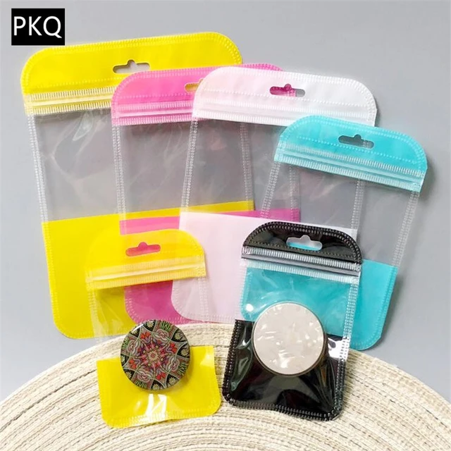 Download 500pcs/lot Colorful Clear Zip lock Bag Plastic Packaging ...