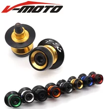 Akcesoria motocyklowe CNC aluminium M6 Swingarm szpule suwak stojak śruba dla Yamaha FZ-6 FZ6 FAZER 2004 2005 06 07 08 09 10 11