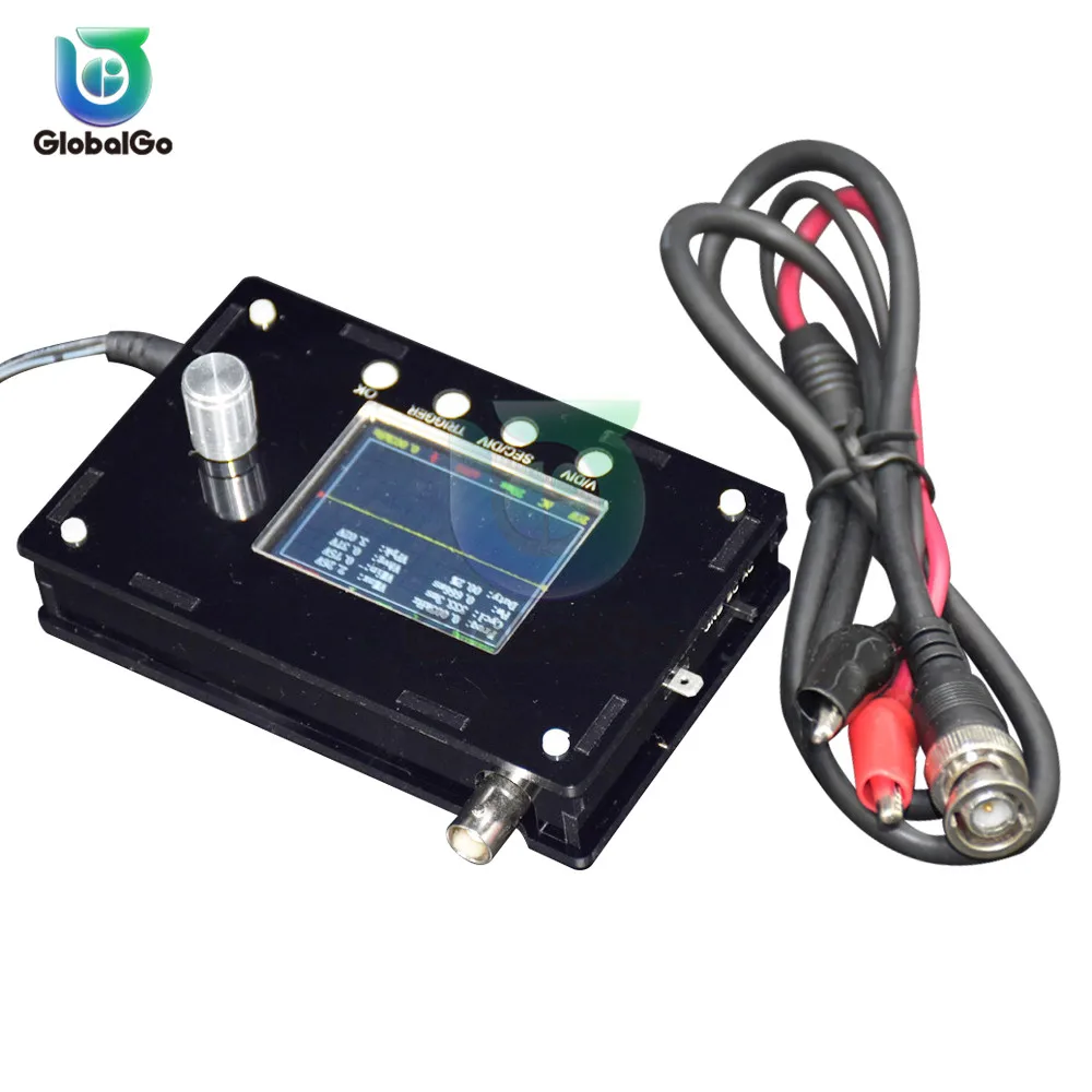 

DSO328 Oscilloscope Portable Digital Oscilloscope 2.4"TFT 1Msps 0-200KHz STM32 with Alligator Clips Probe Case