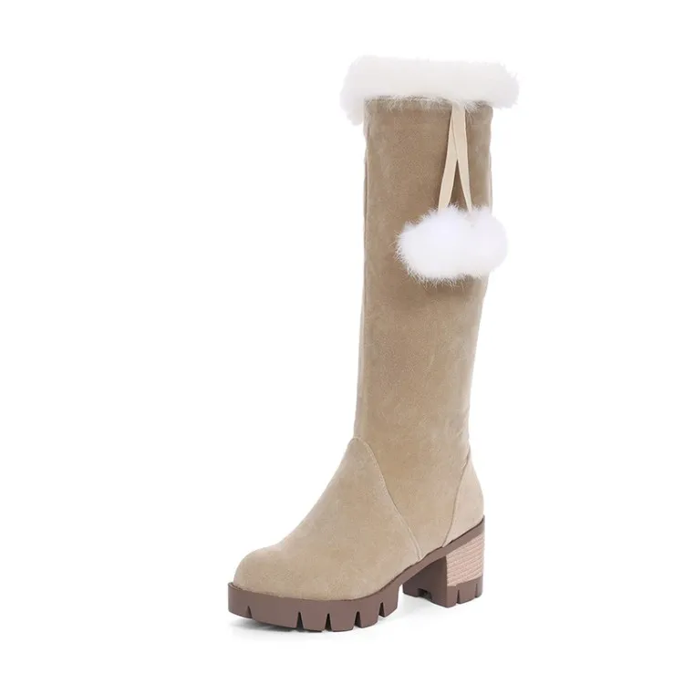 Коллекция зимние сапоги с круглым носом модные зимние сапоги на каблуке повседневные зимние ботинки большие размеры 33-43 999-2