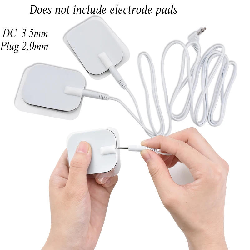 

2Pcs 1.2M 2.0mm Double Plug Type Electrode Cable Line Wire Connect Electrical Nerve Muscle Stimulator Tens Acupuncture Massager