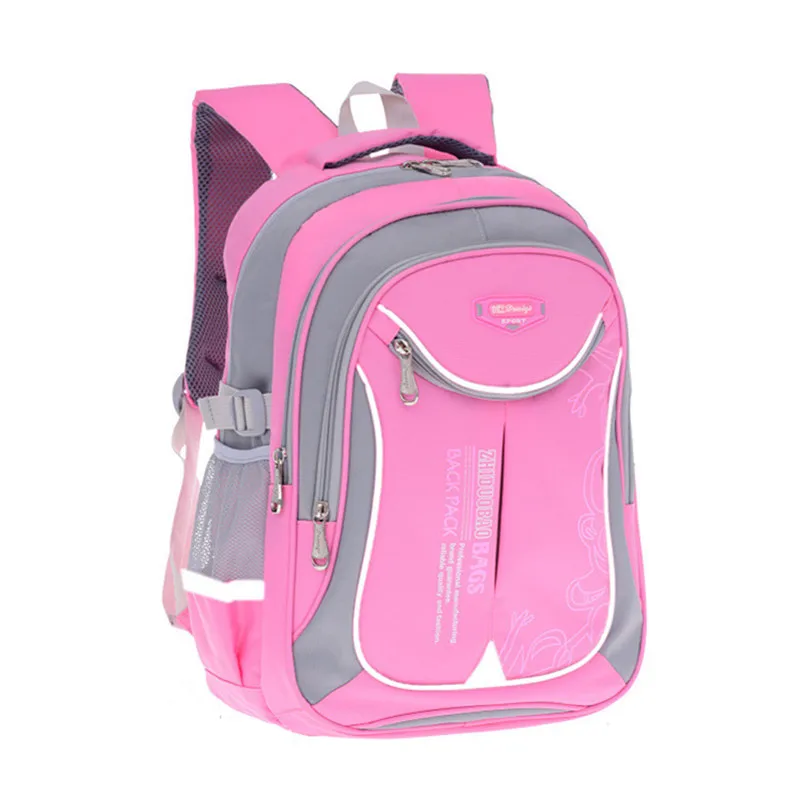 Горячие новые детские школьные сумки для подростков мальчиков и девочек вместительный школьный рюкзак Водонепроницаемый ранец детская книга сумка mochila - Цвет: pink large