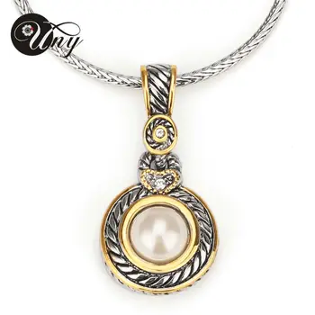 

UNY Fashion desider Necklaces Pendants Brand Round Necklace Pendant Antique Necklaces Pendants Retro gilding Necklace Pendant