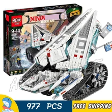 977 pcs Nova Máquina de Gelo Ninja Battle Tank Mech Walker Carro 10726 Modelo de Brinquedo de Montar Blocos de Construção Tijolo Compatível Com lego