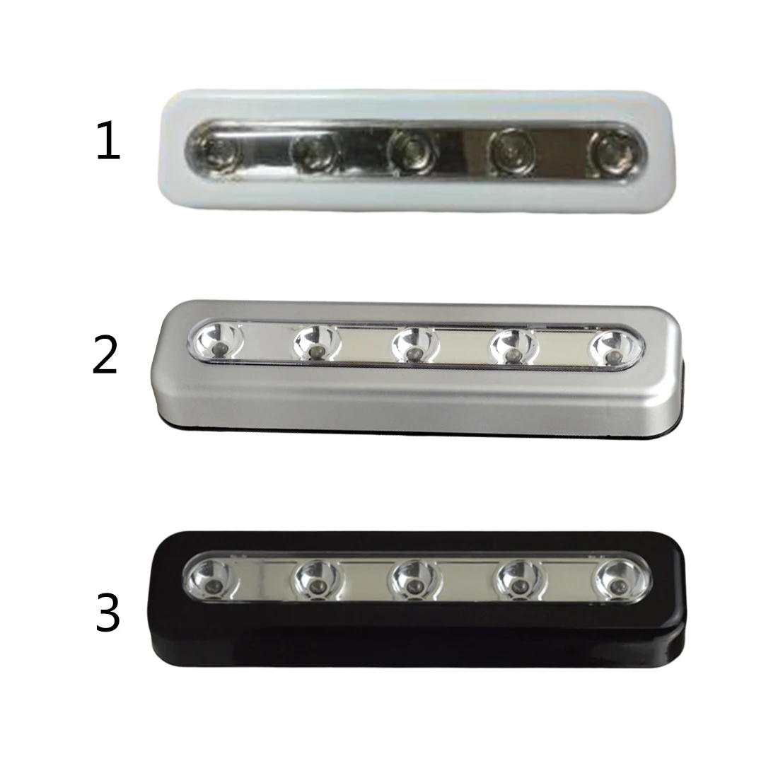 1 шт. беспроводной 5 светодиодный Ночной светильник под шкаф для шкафа кухонный кнопочный сенсорный кран Ночной светильник лампа на батарейках