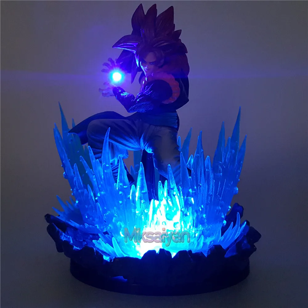 Dragon Ball Z фигурку Gogeta Супер Saiyan 4 Мощность эффект DIY светодиодный свет набор игрушек Dragon Ball Супер Gogeta Гоку фигурка виджиты