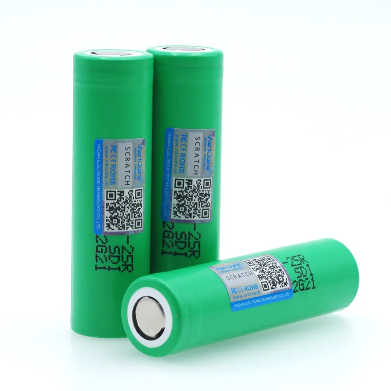 4 шт. VariCore Новинка 18650 2500 mAh аккумуляторная батарея 3,6 V INR1865025R M 20A разрядка для использования в электронных сигаретах